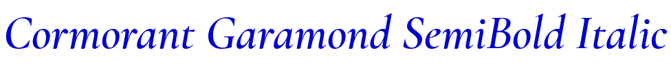 Cormorant Garamond SemiBold Italic Schriftart